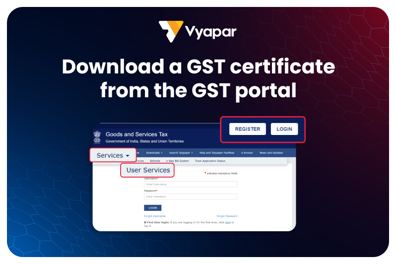 How to download a GST certificate from the GST portal without login?