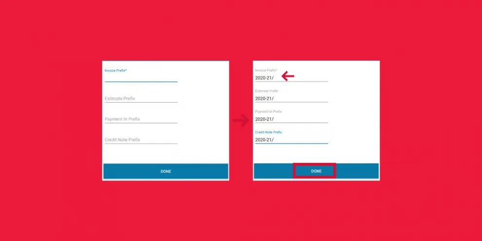 Transaction prefix settings for multiple transaction types