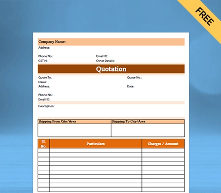 Racking Quotation Sample Packers and Movers Quotation Format Free Download