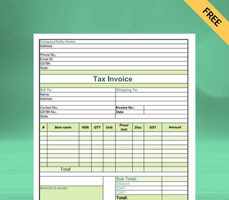 Paid in Full Invoice Template Free Download - Vyapar App