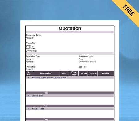 Download Quotation Format in Doc