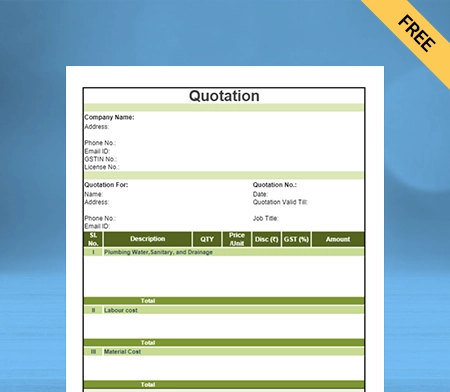 Download Free Quotation Format in Doc