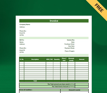 Composition Dealer Invoice Format Free Download