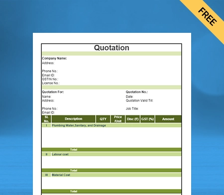 Download Free Quotation Format in Word