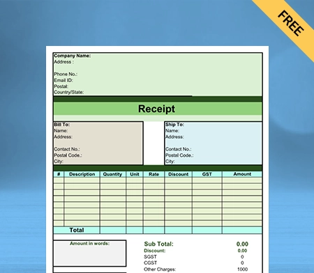 Download Best Contractor Receipt Template in Docs