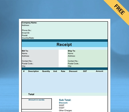 Download Customizable Contractor Receipt Template in Docs