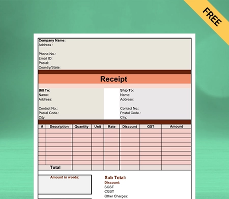 Download Free Contractor Receipt Template in Sheets