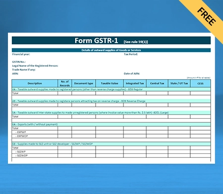 GSTR-1 Format in Word-2