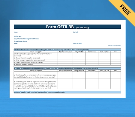 GSTR-3B Format in Word-2