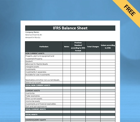 Download IFRS Balance Sheet Format in Docs