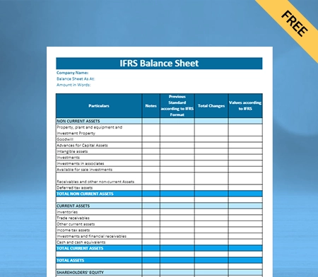 Download Free IFRS Balance Sheet Format in Docs