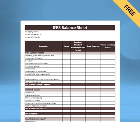 Download Best IFRS Balance Sheet Format in Docs