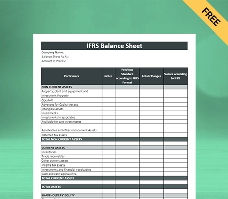Download IFRS Balance Sheet Format in Sheets