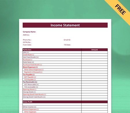 Income Statement Format : Effective Financial Communication