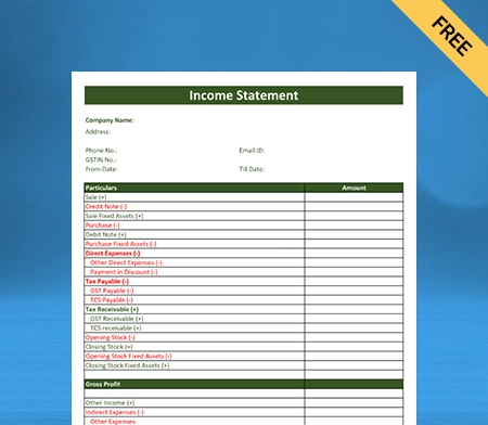 Income Statement Format : Effective Financial Communication