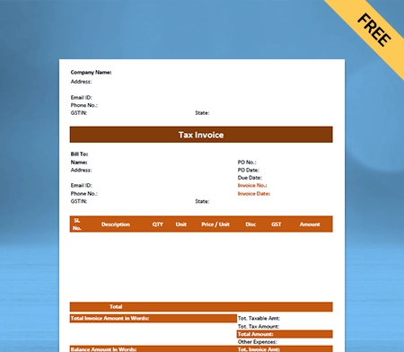 Download TCS Invoice Format Under GST in Google Docs_01