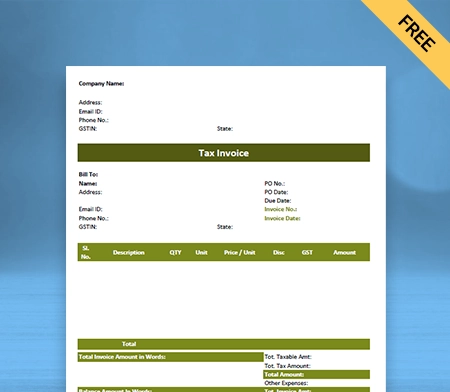 Download TCS Invoice Format Under GST in Google Docs_03