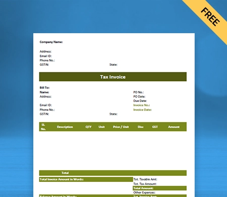 Download TCS Invoice Format Under GST in Word_03