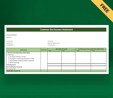 Income Statement Template - Free Excel Download