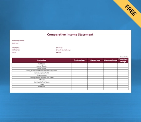 Download Best Comparative Income Statement Format in Docs