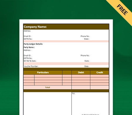 Download Best Journal Account Format in Excel