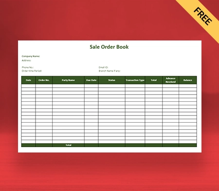 Order Book Format in PDF-1