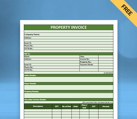 Download Property Invoice Template in Docs