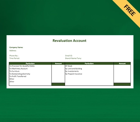 Download Revaluation Account Format in Excel