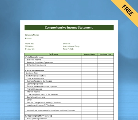 Download Statement Of Comprehensive Income Format in Docs