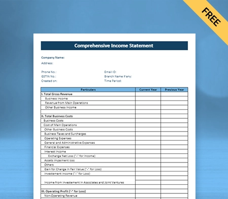 Download Free Statement Of Comprehensive Income Format in Docs