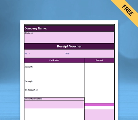 Download Professional Tally Receipt Voucher Format in Docs