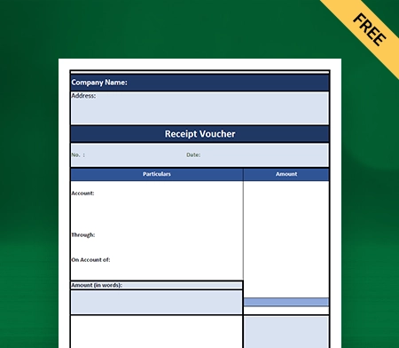 Download Tally Receipt Voucher Format in Excel