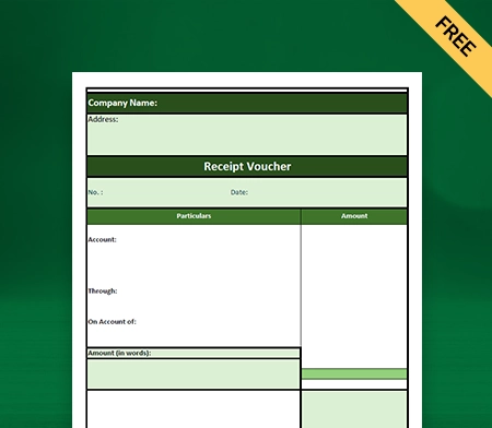 Download Free Tally Receipt Voucher Format in Excel