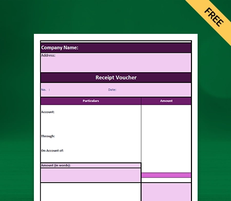 Download Professional Tally Receipt Voucher Format in Excel