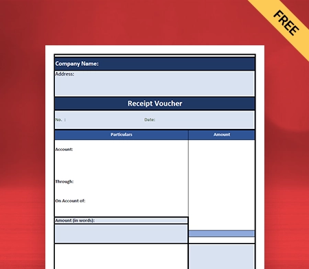 Download Tally Receipt Voucher Format in Pdf