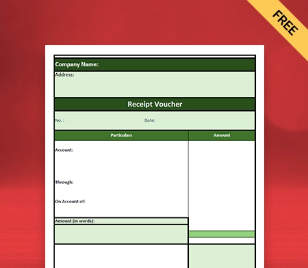 Download Free Tally Receipt Voucher Format in Pdf