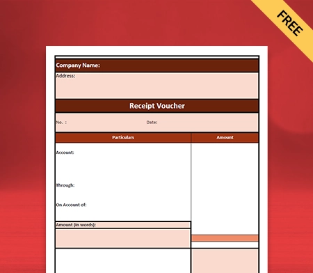 Download Best Tally Receipt Voucher Format in Pdf