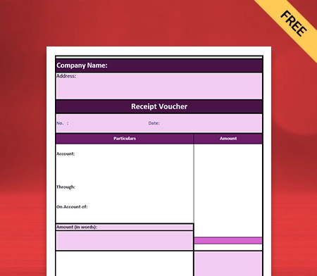 Download Professional Tally Receipt Voucher Format in Pdf