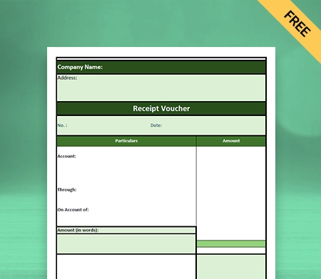 Download Free Tally Receipt Voucher Format in Sheets