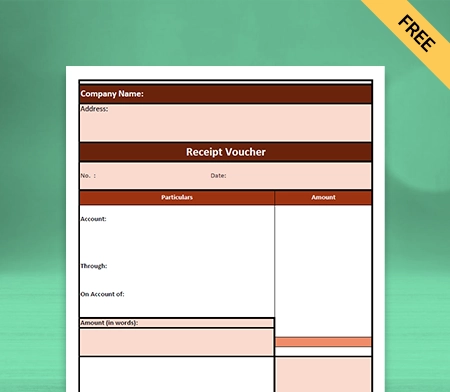 Download Best Tally Receipt Voucher Format in Sheets