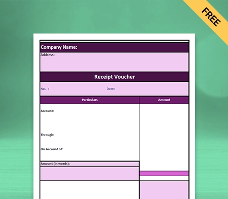 Download Professional Tally Receipt Voucher Format in Sheets