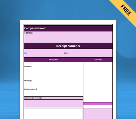 Download Professional Tally Receipt Voucher Format in Word