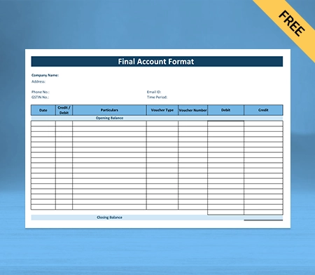 Download Free Final Account Format in Google Docs