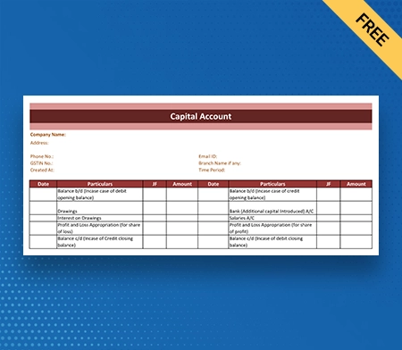 Download Free Capital Account Format in Word