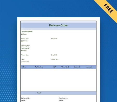 Download Delivery Order Format in Word