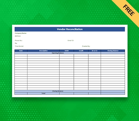 Download Vendor Reconciliation Format in Sheets