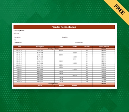 Vendor Reconciliation Format in Excel-2