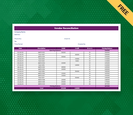 Vendor Reconciliation Format in Excel-3