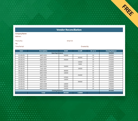 Vendor Reconciliation Format in Excel-4
