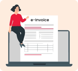 Invoice reference number update option in e-invoice app